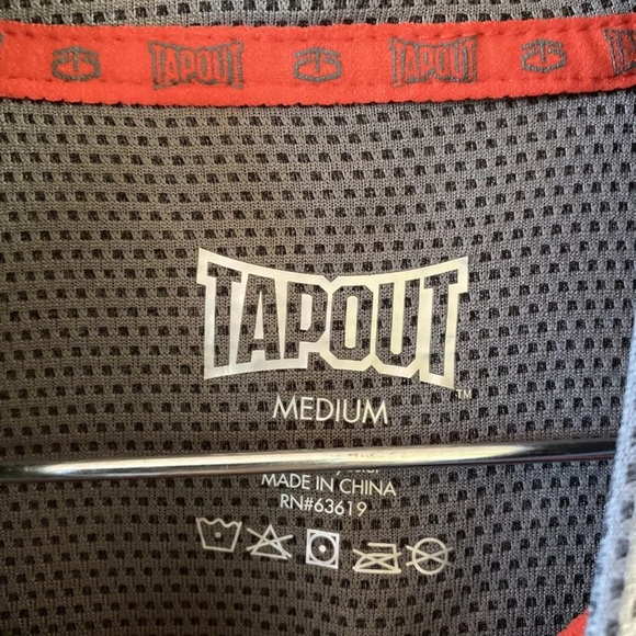 Mens Tapout 1/4 zip long sleeve gray orange pullover jacket size M - NWT - Picture 10 of 12